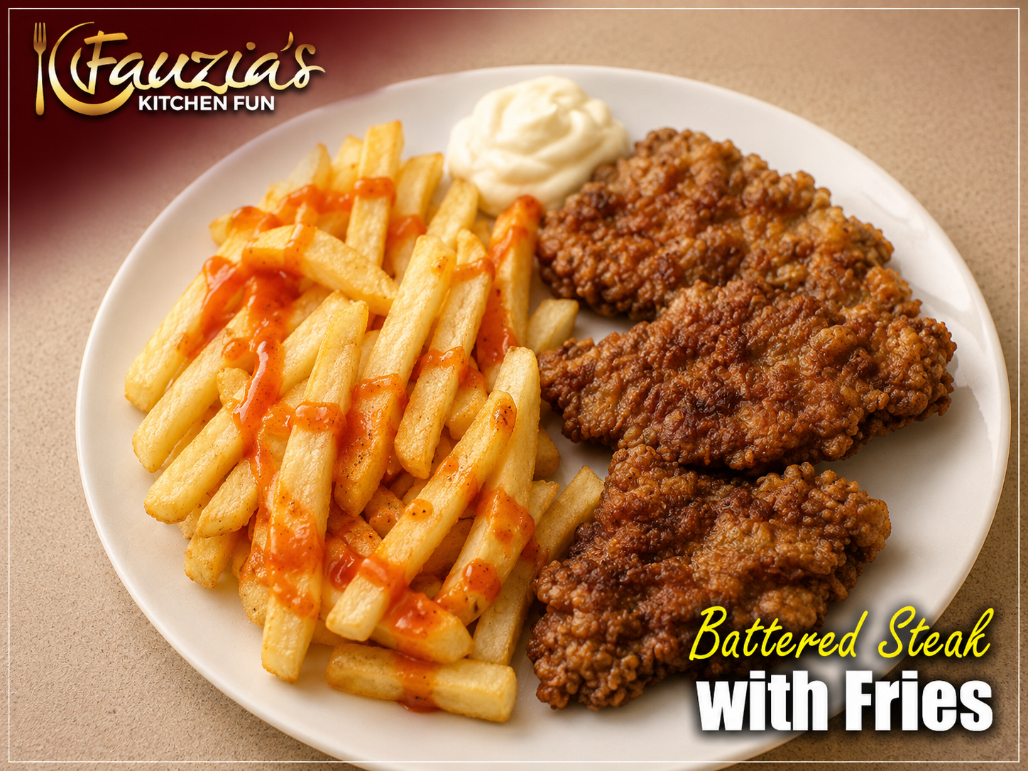 Battered Steak with Fries