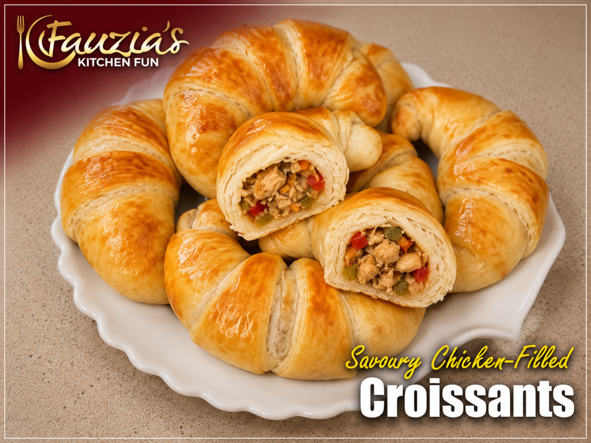Savoury Chicken-Filled Croissants