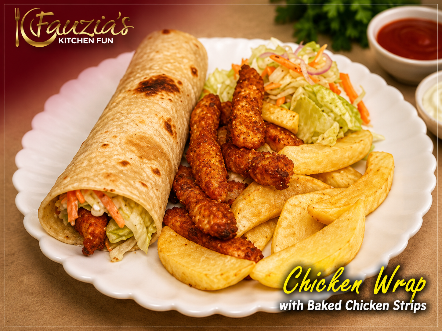 Chicken Wraps with Baked Chicken Strips