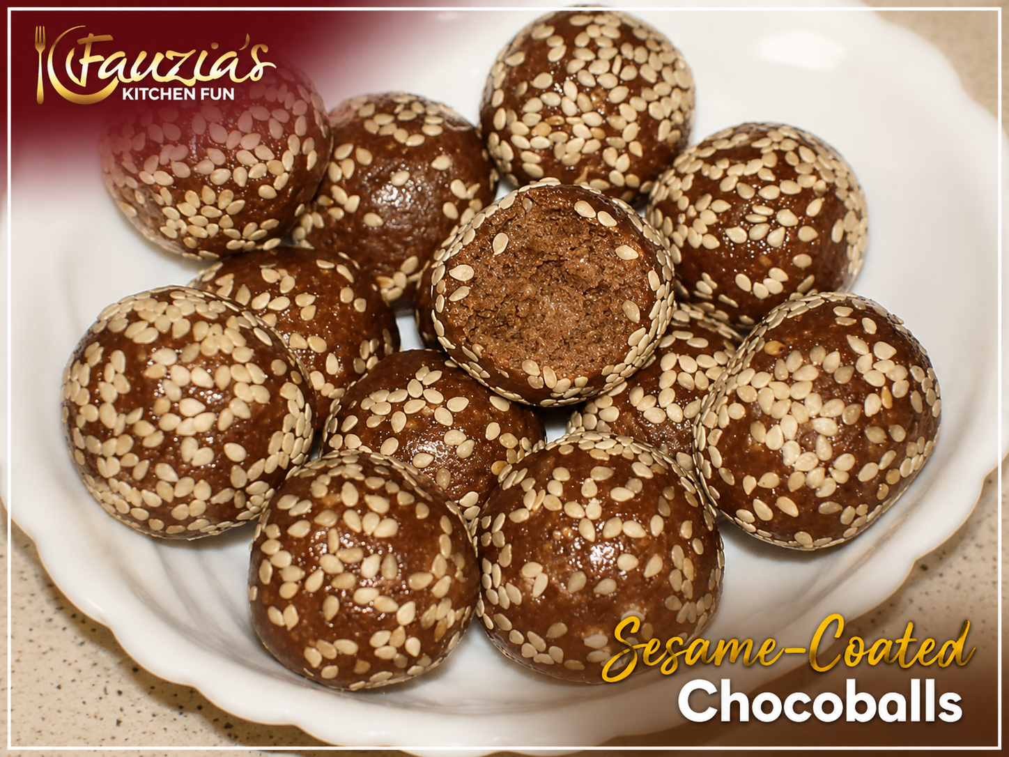 Sesame-Coated Chocoballs