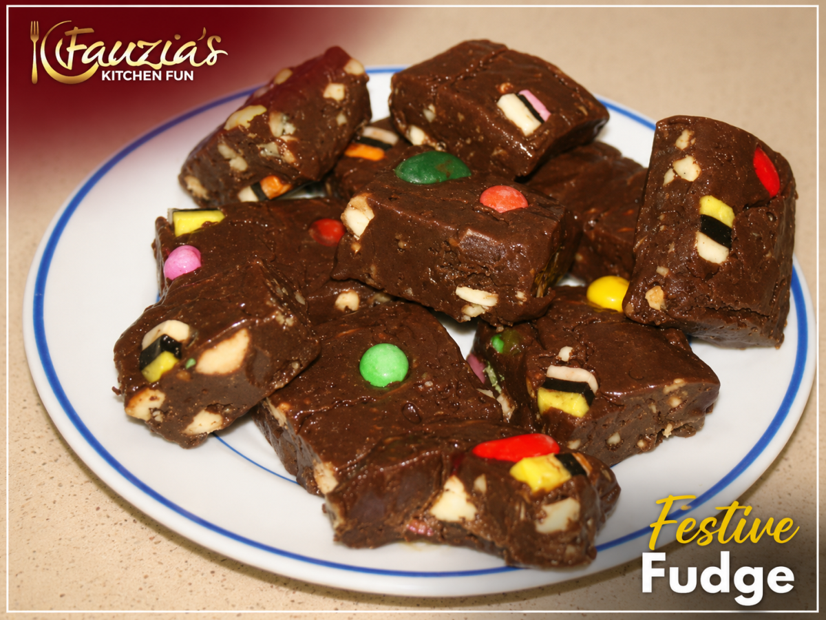 Festive Throw-It-All-In Fudge