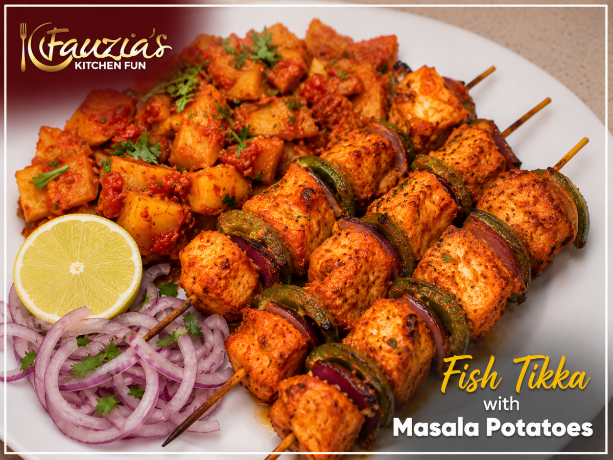 Fish Tikka with Masala  Potatoes