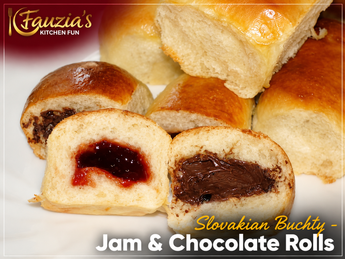 Slovakian Buchty – Jam & Chocolate Rolls