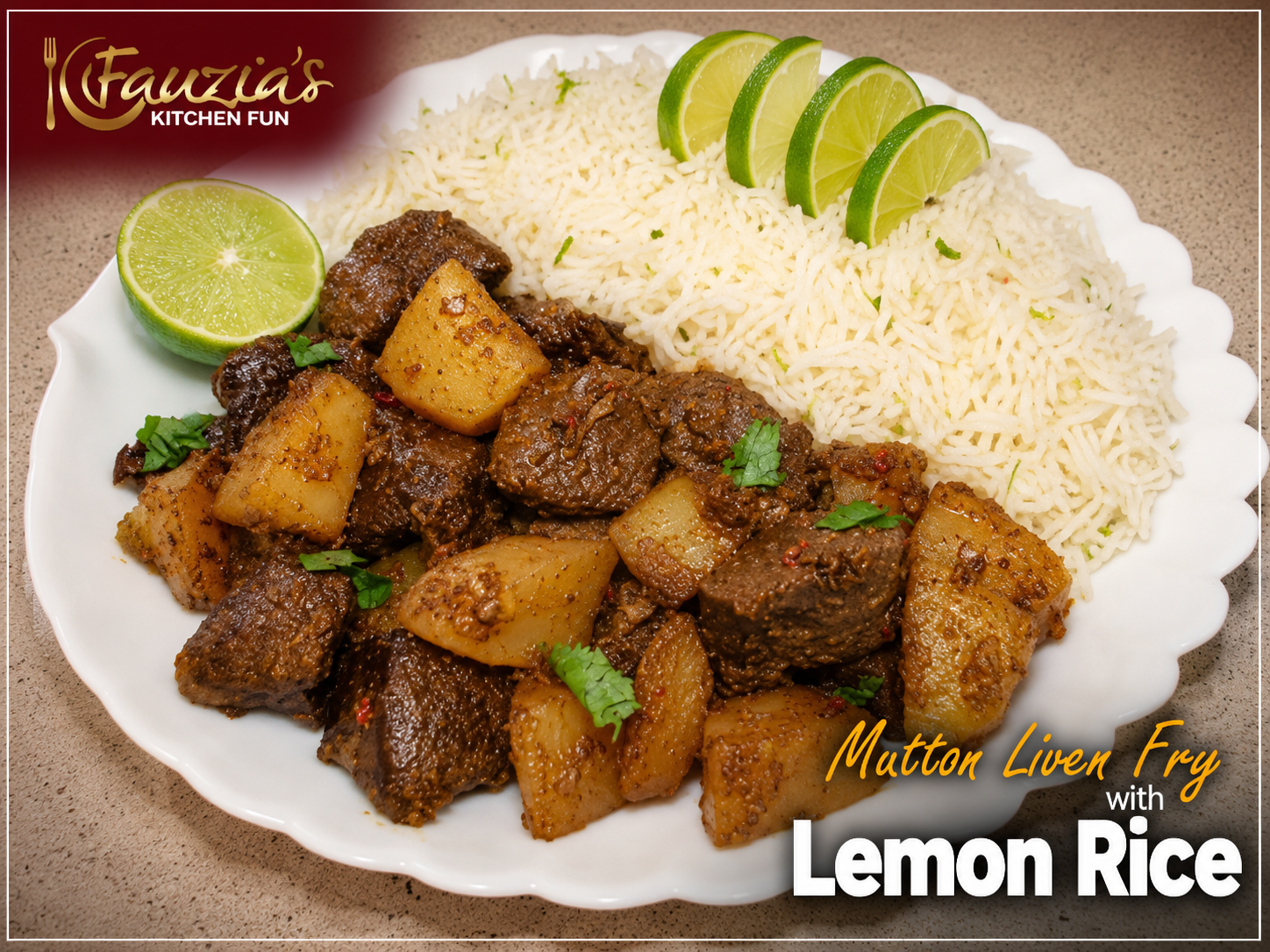 Mutton Liver Fry with Lemon Rice