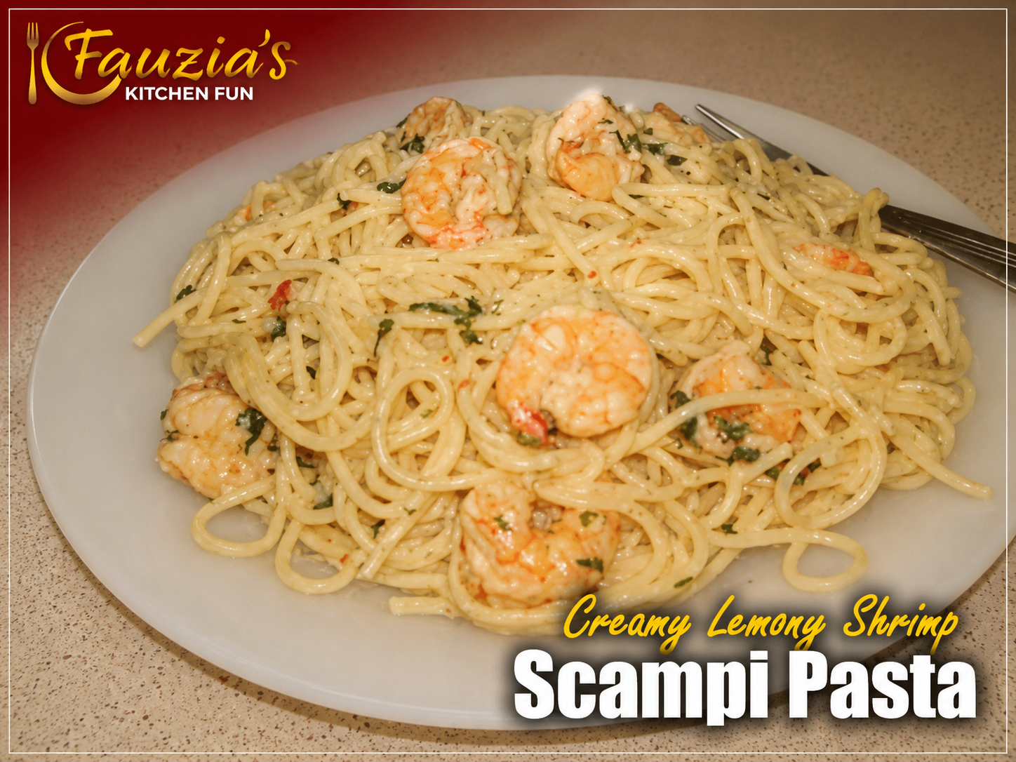 Creamy Lemony Shrimp Scampi Pasta