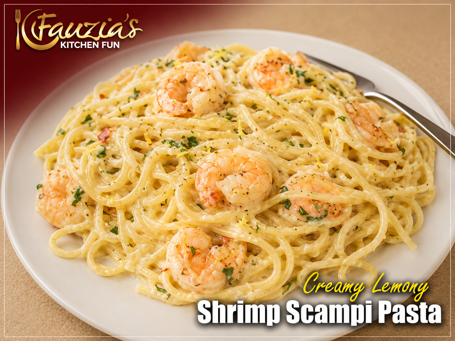 Creamy Lemony Shrimp Scampi Pasta