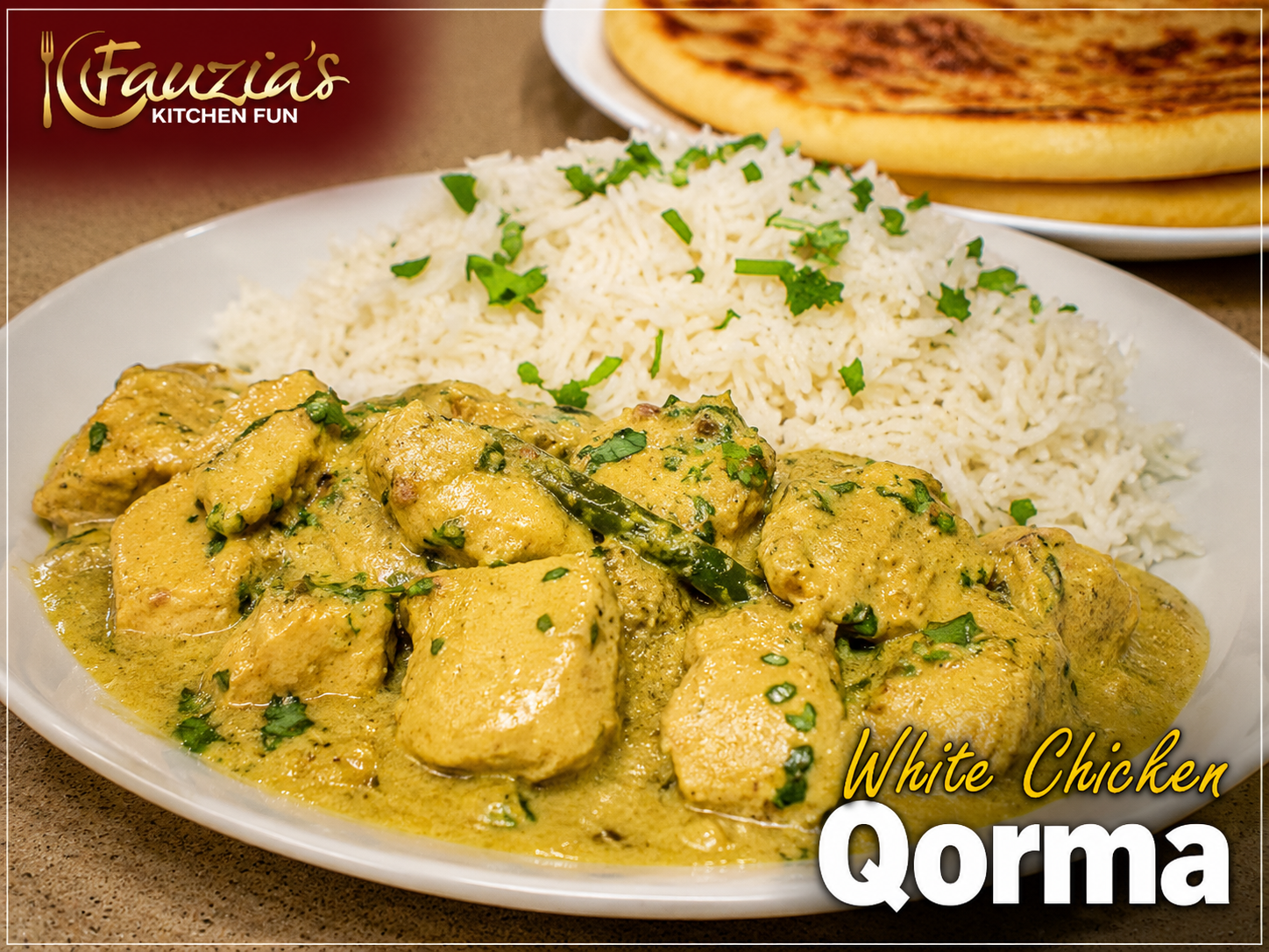 White Chicken Qorma with Rice