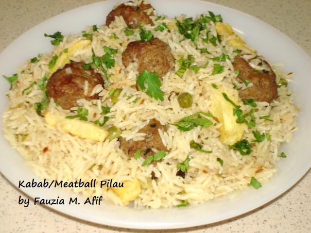 Kabab Meatball Pilau Fauzia S Kitchen Fun