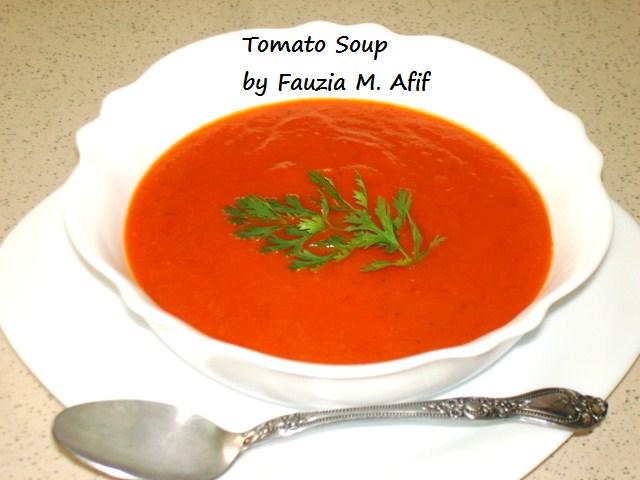 Tomato Soup - Fauzia’s Kitchen Fun