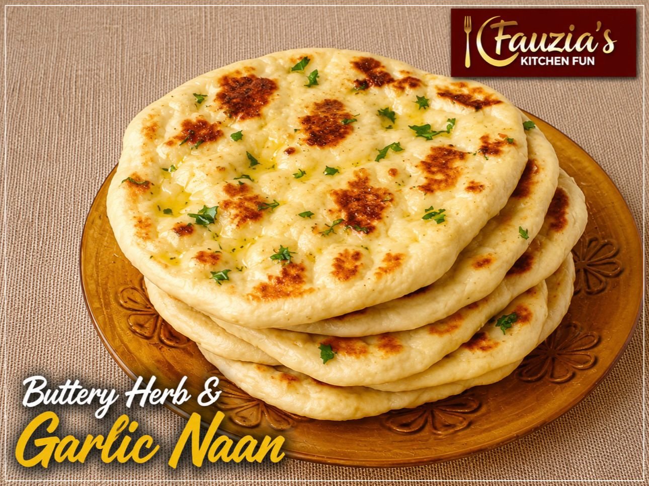 Buttery Herb Garlic Naan
