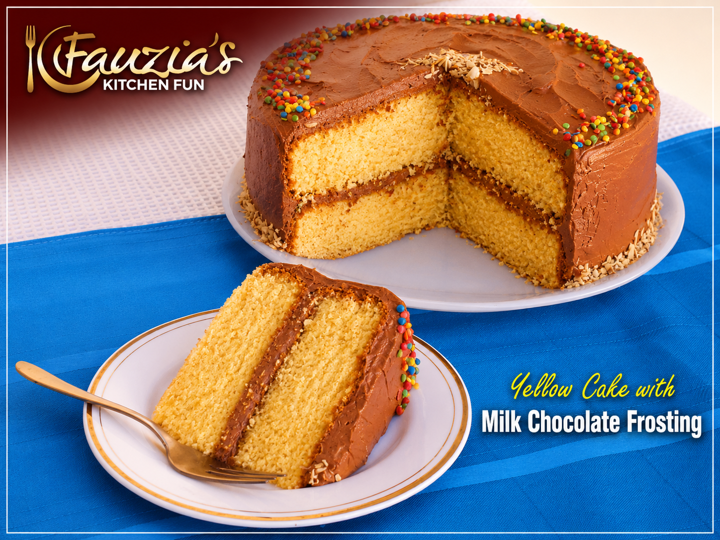 Yellow Cake with Milk Chocolate Frosting