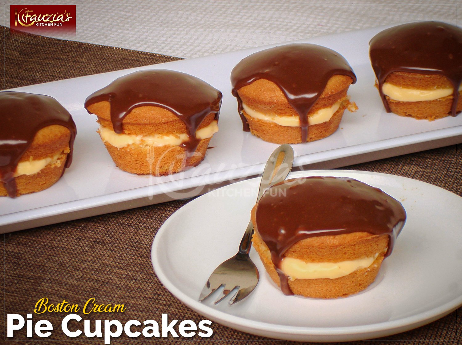 Boston Cream Pie Cupcakes