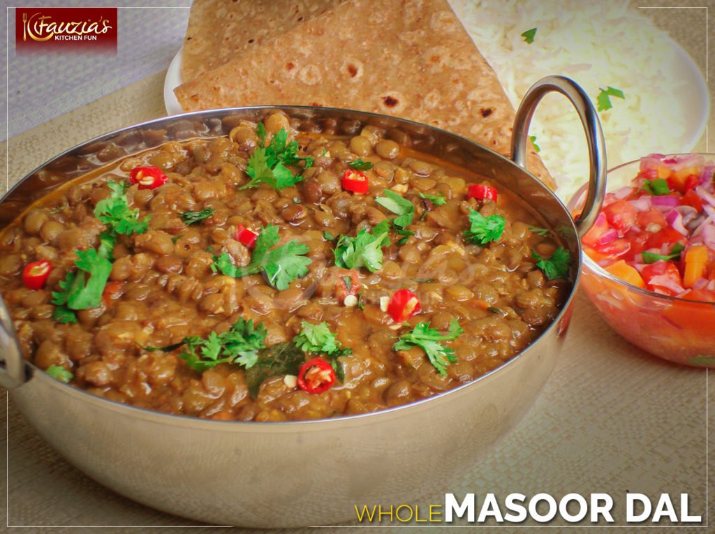 Whole Masoor Dal (Brown Lentil Curry)