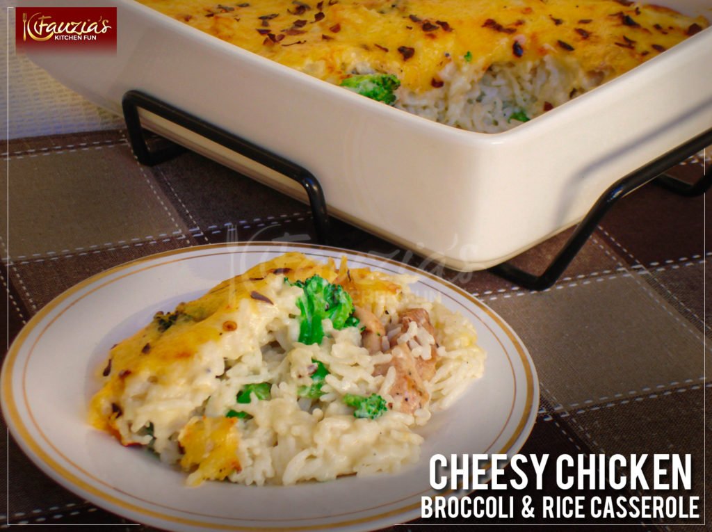 Cheesy Chicken Broccoli & Rice Casserole