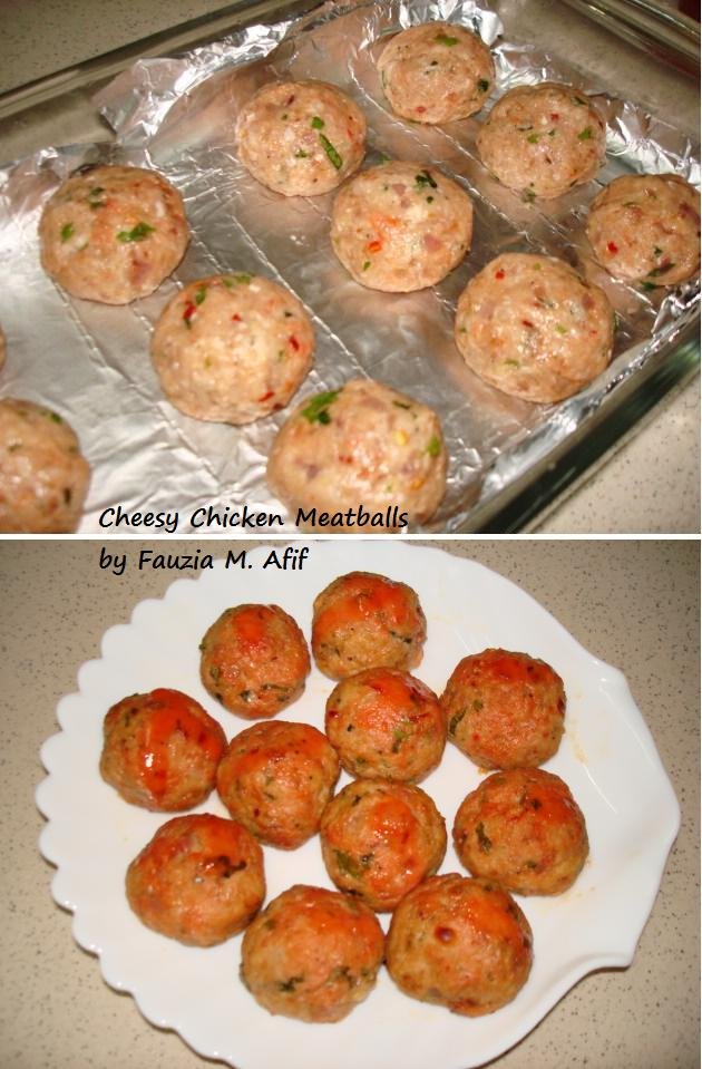 Baked Cheesy Chicken Meatballs