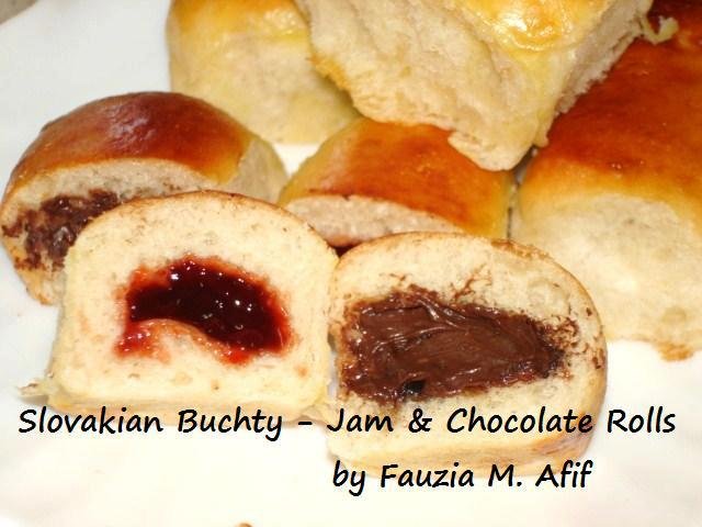 Slovakian Buchty – Jam & Chocolate Rolls