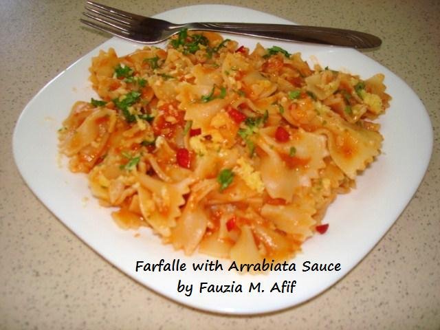 Farfalle with Arrabiata Sauce