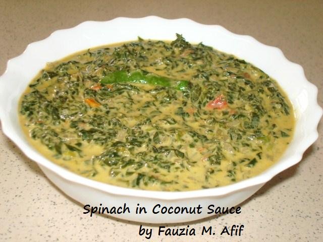 Spinach/Palak in Coconut Sauce