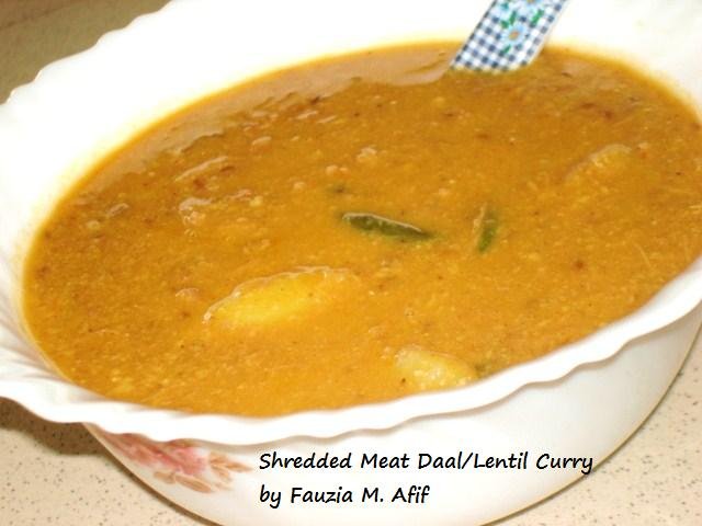 Shredded Meat Daal/Lentil Curry