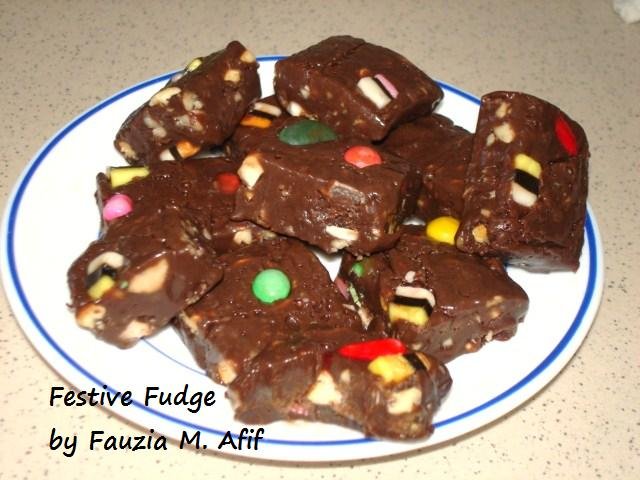 Festive Throw-It-All-In Fudge