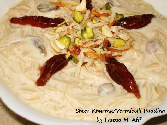 Sheer Khurma/Vermicelli Pudding