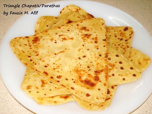 Triangle Parathas/Chapatis