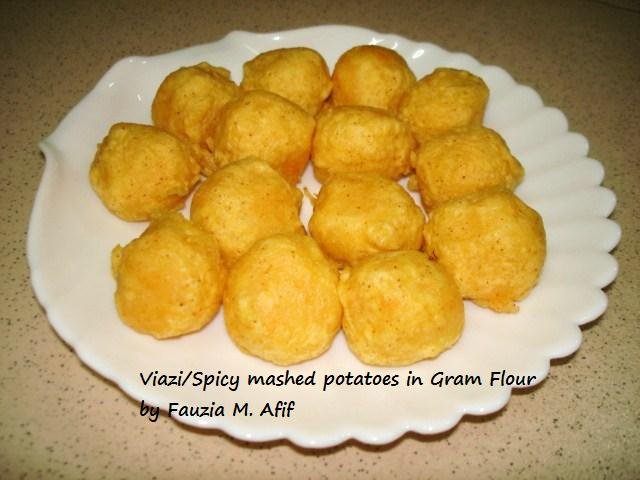 Viazi/Spicy Mashed Potatoes in Gram Flour