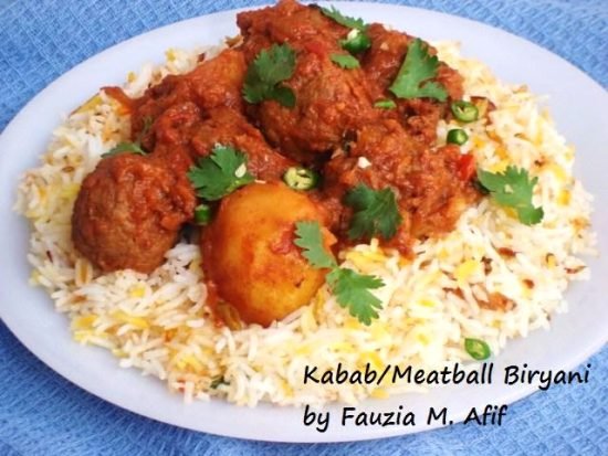 Kabab/Meatball Biryani