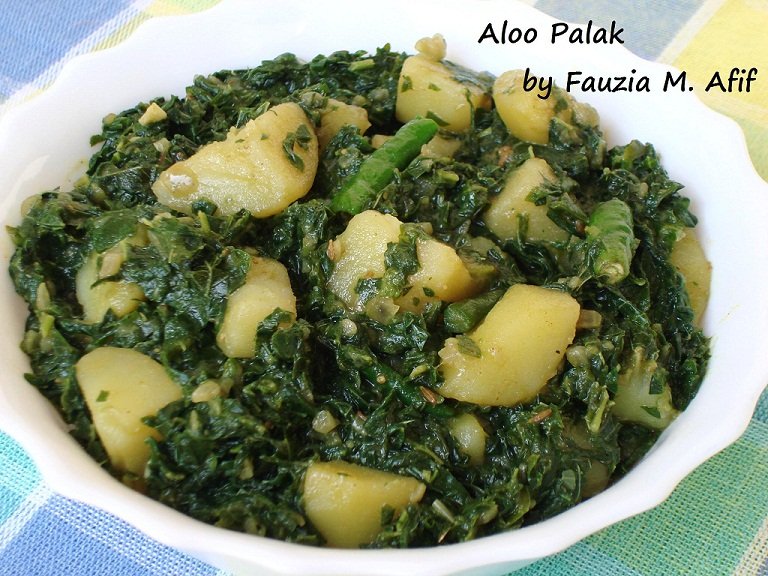 Aloo Palak (Potato in Spinach)