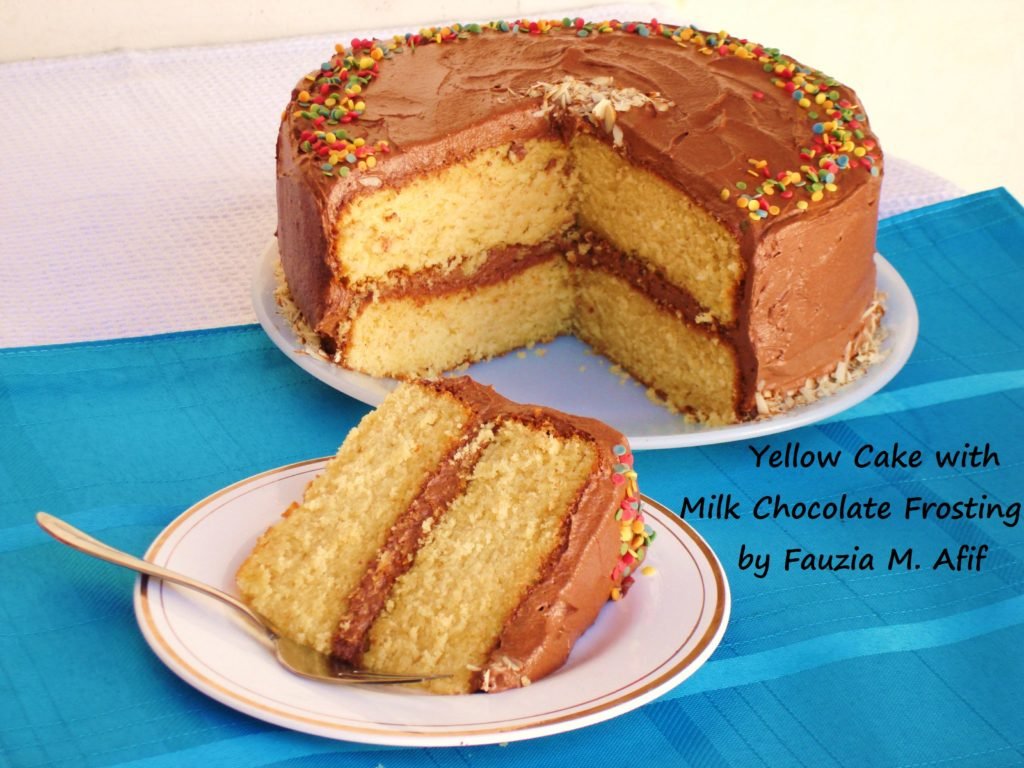 Yellow Cake with Milk Chocolate Frosting